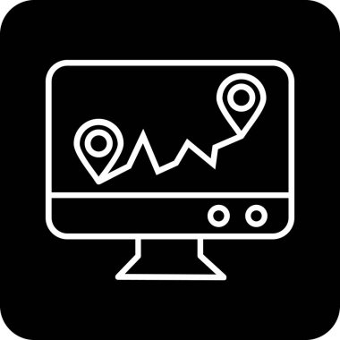 harita pin ikonu vektör illüstrasyonu