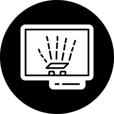 Bilgisayar simgesi olan alışveriş arabası, basit stil