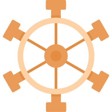 Bir tekerleğin vektör illüstrasyonu