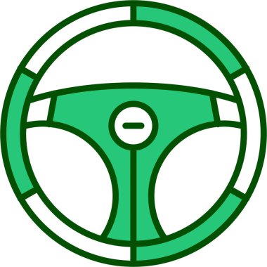 Yeşil bir arabanın vektör çizimi