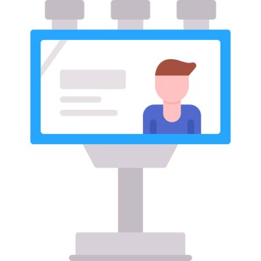 video konferansı, çevrimiçi konferans vektör simgesi