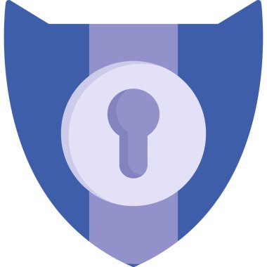 Koruma simgesi vektör illüstrasyonu, düz tasarım