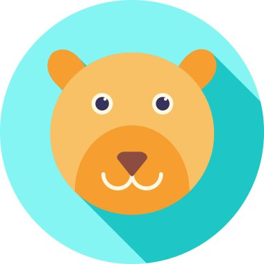 Ayı hayvan vektör simgesi. Hayvan logosu sembolü izole edildi. ayı simgesi