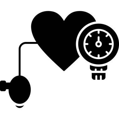 kalp saat ve kilit ikonu. Aşk ve ilişki kavramı. vektör grafik tasarımı