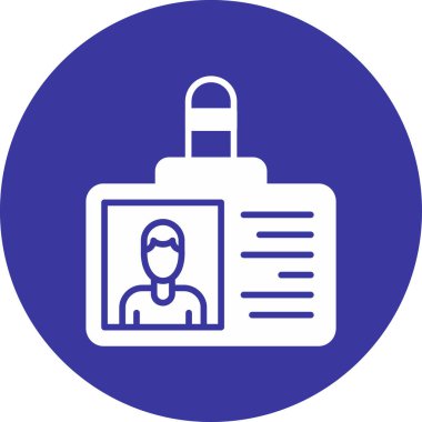 kimlik kartı simgesinin vektör illüstrasyonu