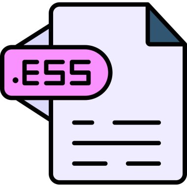 Dosya biçimindeki dosya simgesinin vektör çizimi