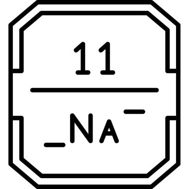 Kimyasal element vektör çizgisi tasarımı