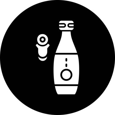 Bir şişe simgesinin vektör illüstrasyonu