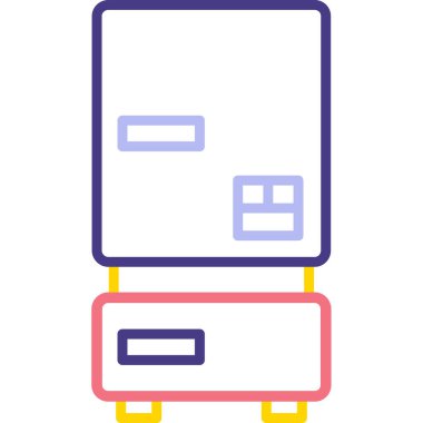 Web simgesi, vektör illüstrasyonunun çizimi