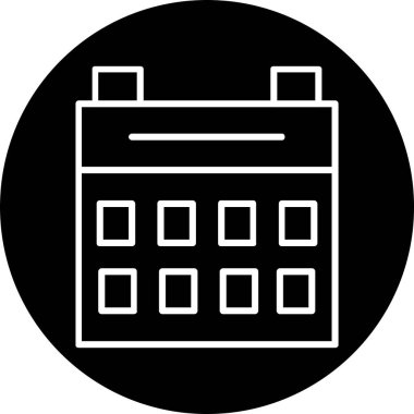 Vektör Takvim Simgesi, vektör illüstrasyonu