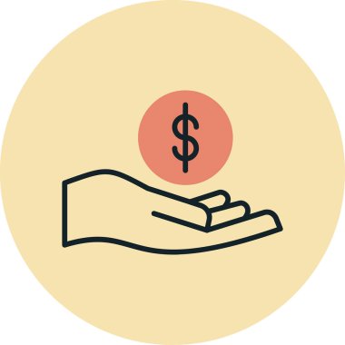 Dolar simgesi vektör illüstrasyonu