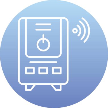 Mavi bir simgenin vektör illüstrasyonu