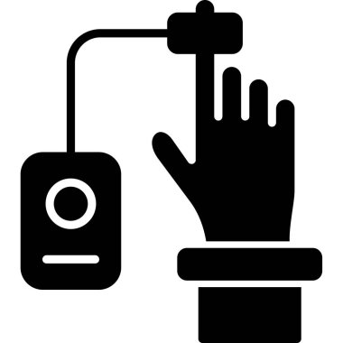 El ile smartphone kutsal kişilerin resmi, vektör çizim