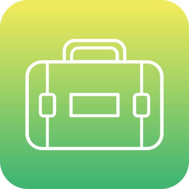 Çanta simgesinin vektör illüstrasyonu