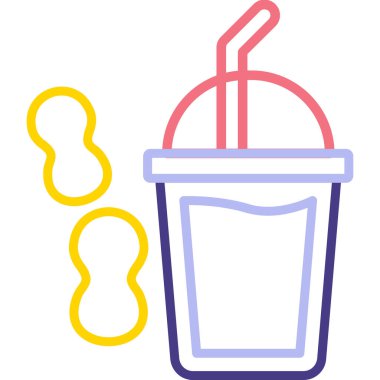 Yiyecek ve içeceğin vektör çizimi