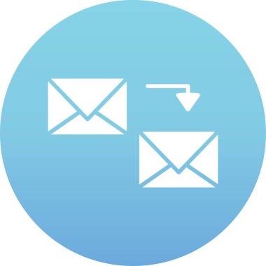 zarf e- posta simgesi rozet biçiminde