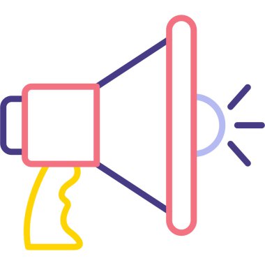 Konuşmacı. Web simgesi basit illüstrasyon