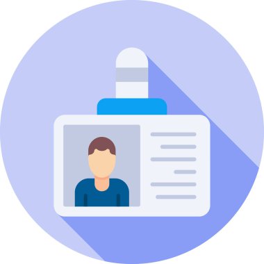 Kimlik kartı. Web simgesi basit tasarım
