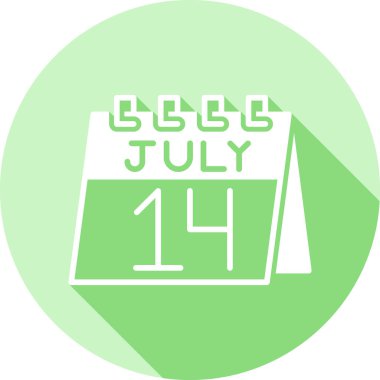 Bir uzun gölge takvim simgesinin gösterimi