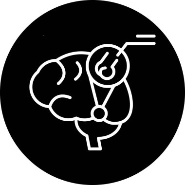 beyin ikonu vektör illüstrasyonu