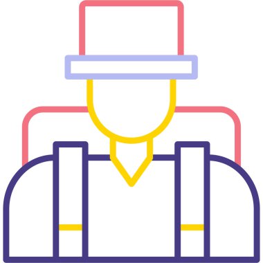 İş adamı. Basit illüstrasyon