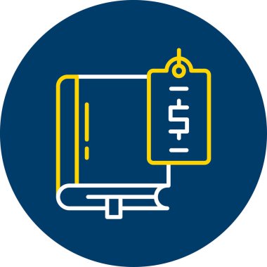 Bir kitap simgesinin vektör illüstrasyonu