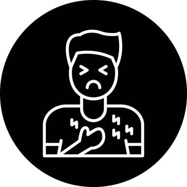 üzgün adam vektör sembolü düz simge