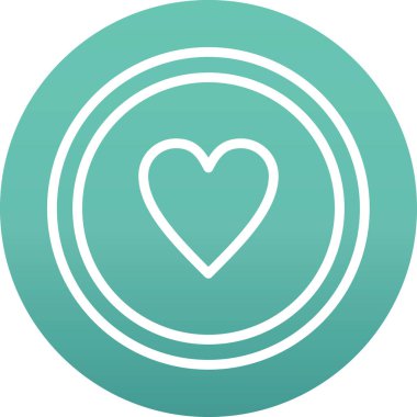 Kalp ikonu vektör illüstrasyonu