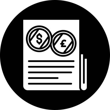 İş ve finans simgesi parasının vektör illüstrasyonu