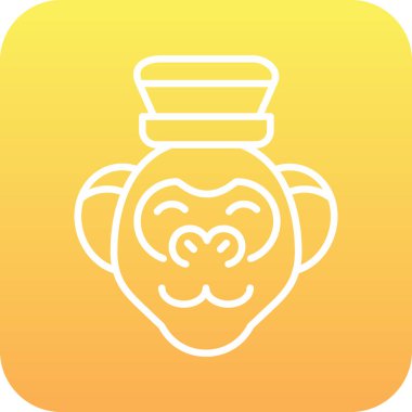 bir torba simgesi ile maymun