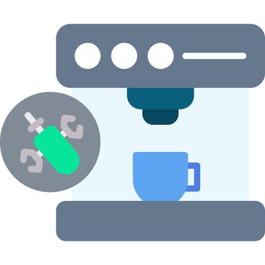 Düz kahve makinesi simgesi