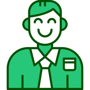 Avatar man simgesi, vektör illüstrasyonu