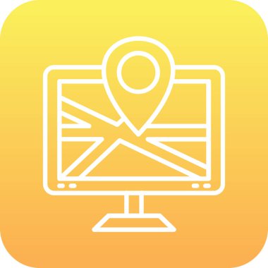 harita işaretleyici dijital vektörü