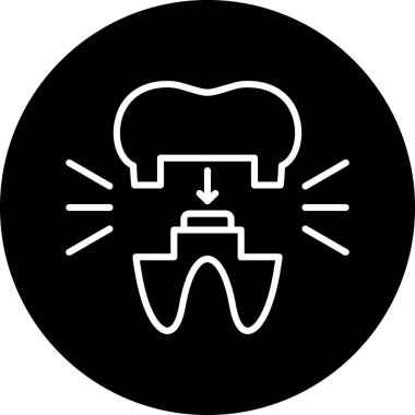 Diş simgesi, vektör illüstrasyonu