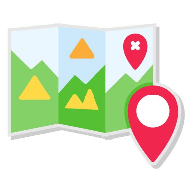 pin ve konum simgesi olan harita