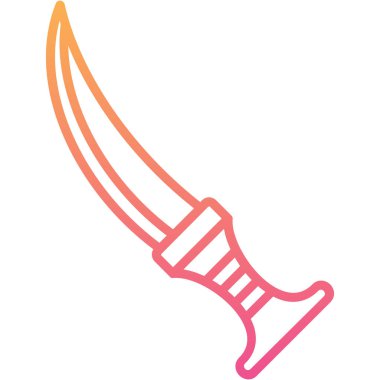 Kılıç. Web simgesi basit illüstrasyon