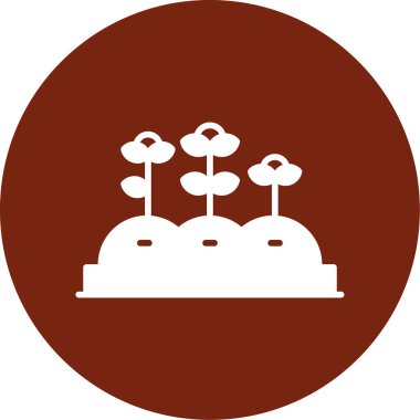 Bir bitki simgesinin vektör illüstrasyonu