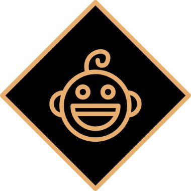 maymun ikon vektör illüstrasyonu