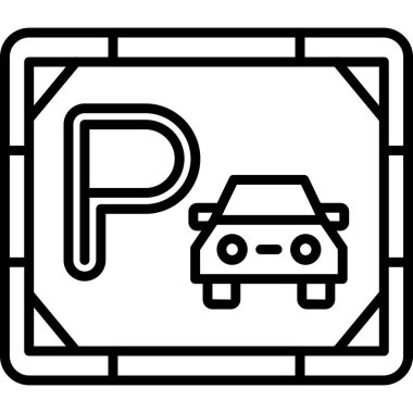 park çizgisi vektör simgesi.