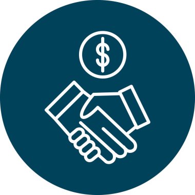 İş ve finans simgesinin vektör illüstrasyonu