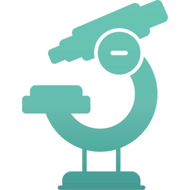 Mikroskop. Web simgesi basit illüstrasyon