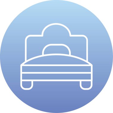 yatak ikonu vektör illüstrasyonu