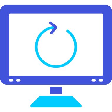 Bilgisayar. Web simgesi basit illüstrasyon