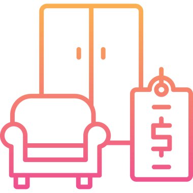 Otelde. Web simgesi basit illüstrasyon