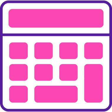 Hesap makinesi. Web simgesi basit illüstrasyon