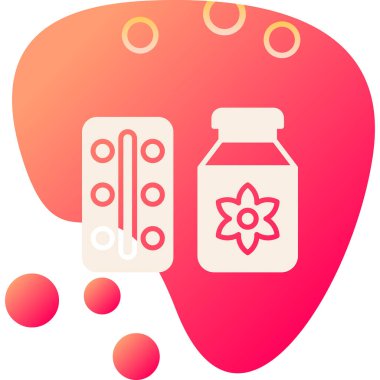 Tıbbi hap vektör simgesi modern illüstrasyon