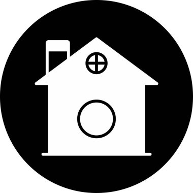 Ev. Web simgesi basit illüstrasyon