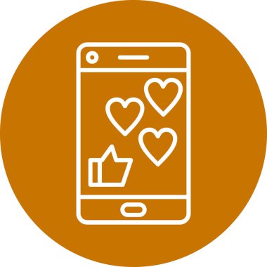 Cep telefonu. Web simgesi basit illüstrasyon