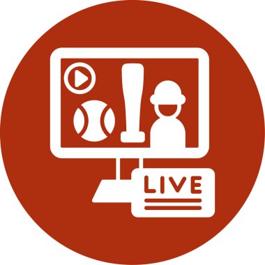 canlı televizyon simgesi vektörü