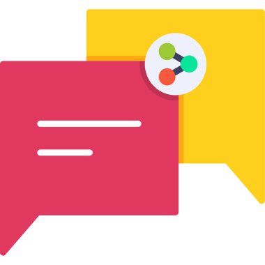 Mesaj var. Web simgesi basit illüstrasyon